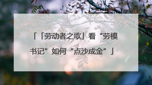「劳动者之歌」看“劳模书记”如何“点沙成金”