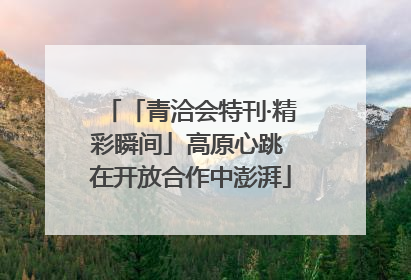 「青洽会特刊·精彩瞬间」高原心跳 在开放合作中澎湃