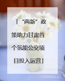 “两新”政策助力甘肃首个氢能公交项目投入运营