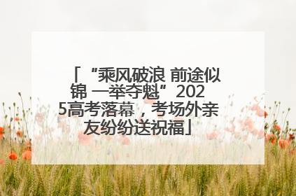 “乘风破浪 前途似锦 一举夺魁”2025高考落幕，考场外亲友纷纷送祝福