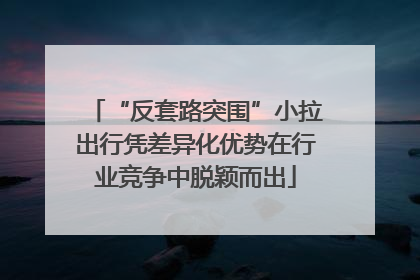 “反套路突围”小拉出行凭差异化优势在行业竞争中脱颖而出