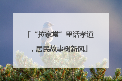 “拉家常”里话孝道，居民故事树新风