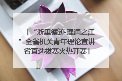 “浙里循迹·理润之江”全省机关青年理论宣讲省直选拔赛火热开赛