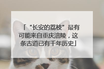 “长安的荔枝”最有可能来自重庆涪陵，这条古道已有千年历史