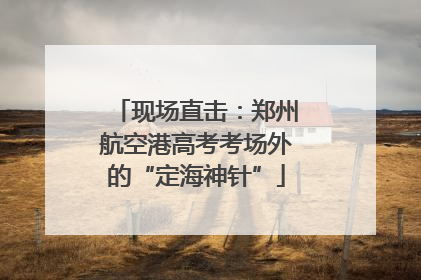 现场直击：郑州航空港高考考场外的“定海神针”