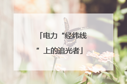 电力“经纬线”上的追光者