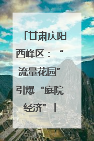 甘肃庆阳西峰区：“流量花园”引爆“庭院经济”