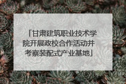 甘肃建筑职业技术学院开展政校合作活动并考察装配式产业基地