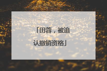 田蓉，被追认撤销资格