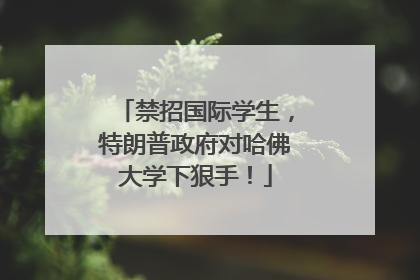 禁招国际学生，特朗普政府对哈佛大学下狠手！