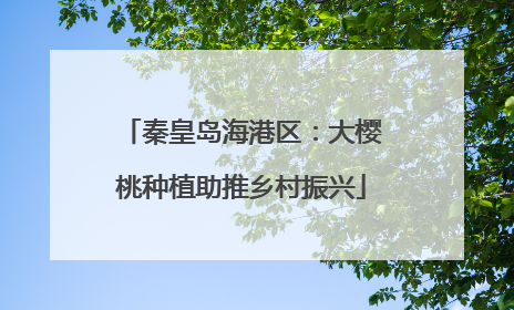 秦皇岛海港区：大樱桃种植助推乡村振兴