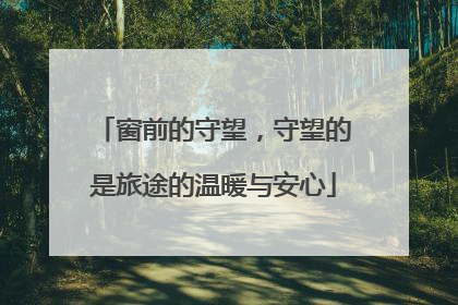 窗前的守望，守望的是旅途的温暖与安心