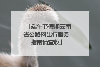 端午节假期云南省公路网出行服务指南请查收