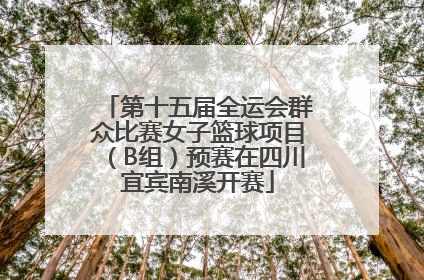 第十五届全运会群众比赛女子篮球项目（B组）预赛在四川宜宾南溪开赛