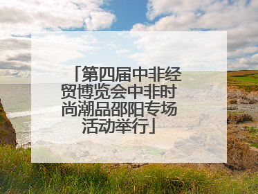 第四届中非经贸博览会中非时尚潮品邵阳专场活动举行