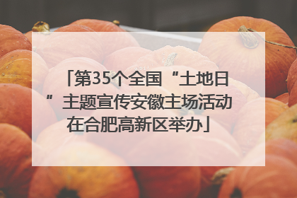 第35个全国“土地日”主题宣传安徽主场活动在合肥高新区举办
