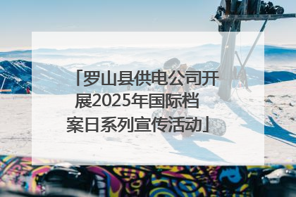 罗山县供电公司开展2025年国际档案日系列宣传活动