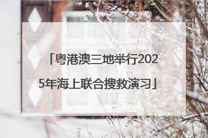 粤港澳三地举行2025年海上联合搜救演习
