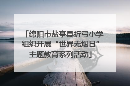 绵阳市盐亭县折弓小学组织开展“世界无烟日”主题教育系列活动