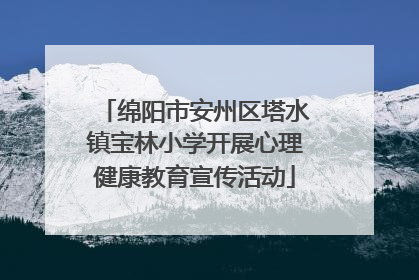 绵阳市安州区塔水镇宝林小学开展心理健康教育宣传活动