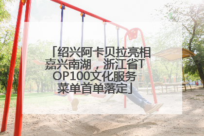 绍兴阿卡贝拉亮相嘉兴南湖，浙江省TOP100文化服务菜单首单落定