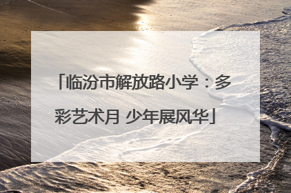 临汾市解放路小学：多彩艺术月 少年展风华