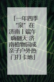 一年四季 “泉”在济南丨端午嗨翻天 济南植物园成亲子户外热门打卡地