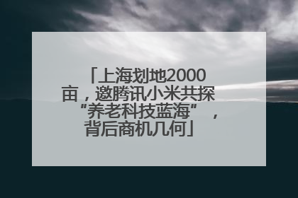 上海划地2000亩，邀腾讯小米共探“养老科技蓝海”，背后商机几何
