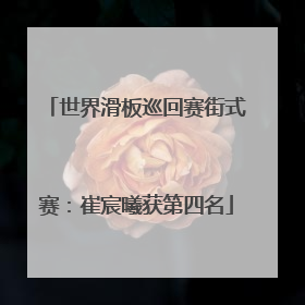 世界滑板巡回赛街式赛：崔宸曦获第四名