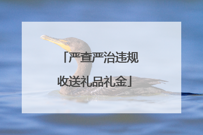 严查严治违规收送礼品礼金