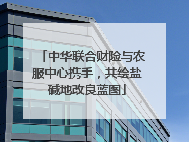 中华联合财险与农服中心携手，共绘盐碱地改良蓝图