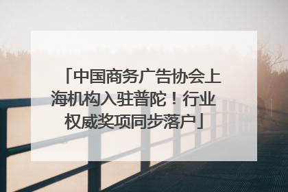 中国商务广告协会上海机构入驻普陀！行业权威奖项同步落户