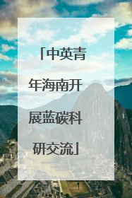 中英青年海南开展蓝碳科研交流