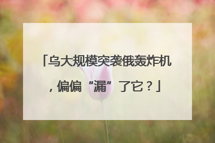 乌大规模突袭俄轰炸机，偏偏“漏”了它？