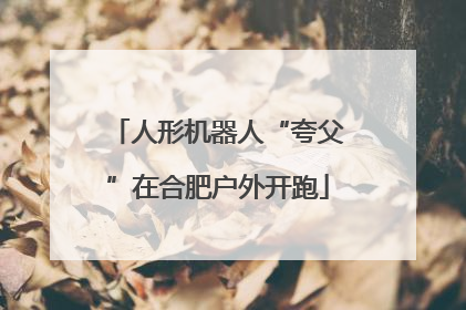人形机器人“夸父”在合肥户外开跑