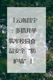 云南昌宁：多措并举筑牢校园食品安全“防护墙”