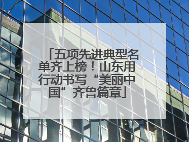 五项先进典型名单齐上榜！山东用行动书写“美丽中国”齐鲁篇章