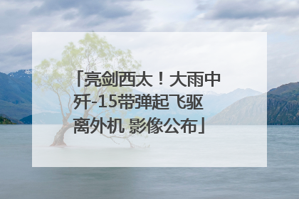 亮剑西太！大雨中歼-15带弹起飞驱离外机 影像公布
