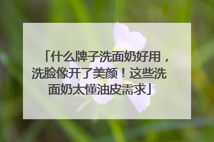 什么牌子洗面奶好用，洗脸像开了美颜！这些洗面奶太懂油皮需求