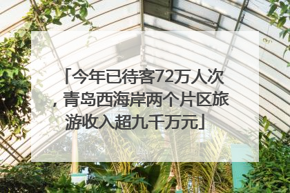 今年已待客72万人次，青岛西海岸两个片区旅游收入超九千万元