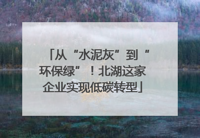从“水泥灰”到“环保绿”！北湖这家企业实现低碳转型