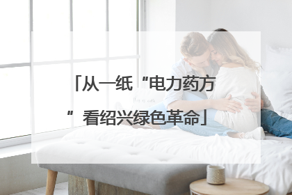 从一纸“电力药方”看绍兴绿色革命