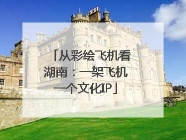 从彩绘飞机看湖南：一架飞机一个文化IP