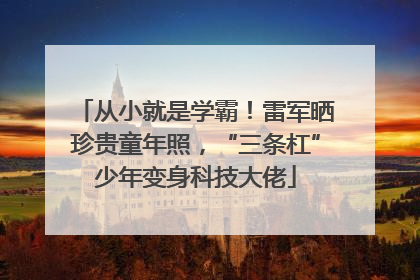 从小就是学霸！雷军晒珍贵童年照，“三条杠”少年变身科技大佬