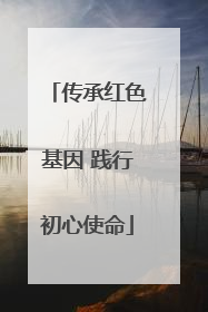 传承红色基因 践行初心使命