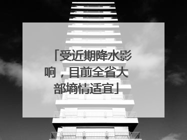 受近期降水影响，目前全省大部墒情适宜