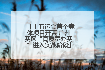 十五运会首个竞体项目开赛 广州赛区“高质量办赛”进入实战阶段