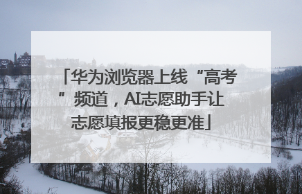 华为浏览器上线“高考”频道，AI志愿助手让志愿填报更稳更准