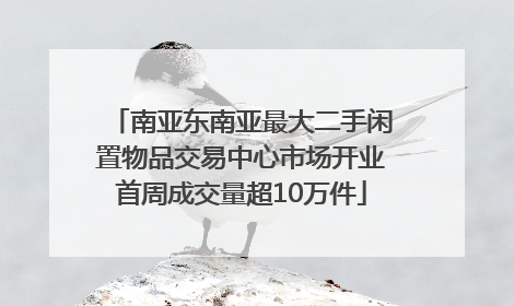 南亚东南亚最大二手闲置物品交易中心市场开业首周成交量超10万件