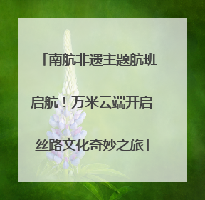 南航非遗主题航班启航！万米云端开启丝路文化奇妙之旅